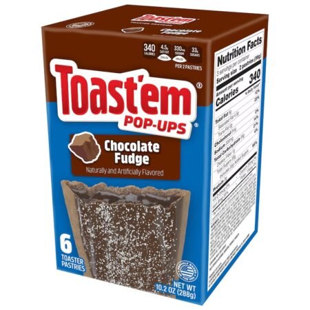 Biscuiți Toast, Toast'em Pop-ups, ciocolată fudge, set 6 bucăți, 288 g