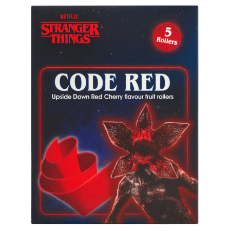 Rulouri de Fructe, 5 Bucati, Aroma Cireasa Rosie, 60 g, Editie Limitata Stranger Things
