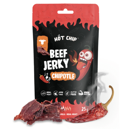 Snack carne uscata de vita proteica picanta, Hot Chip, 25 g