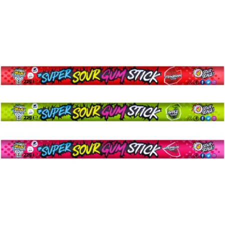 Brain Blasterz Sour Gum Sticks 3x22g 🍉🍏🍓