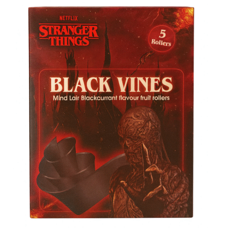 Rulouri de fructe Stranger Things, coacaze negre, set 5 bucati, 60 g