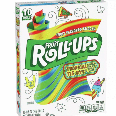Rulouri jeleu,Roll Ups Fruit Tropical Tie-Die, 141 g