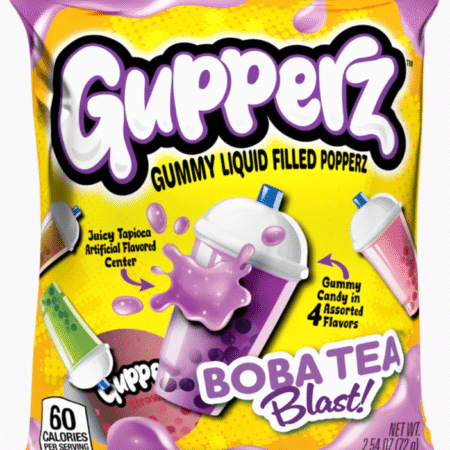 Jeleuri gumate umplute cu lichid, aroma de Boba Tea, Gupperz, 72 g