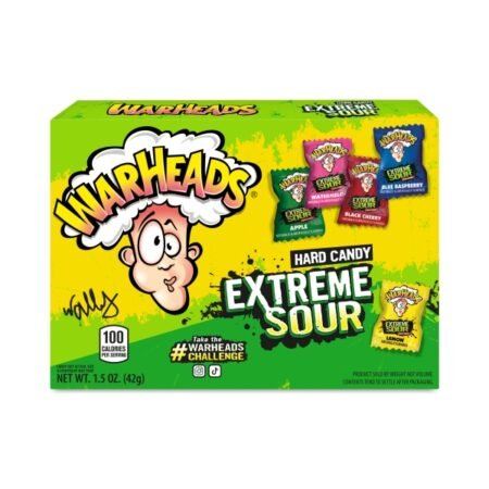 Bomboane, Warheads Extreme Sour Hard Candy, 42g