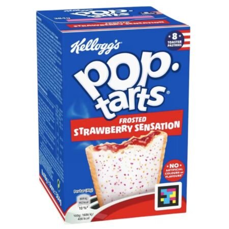 Kellogg's Pop-Tarts cu aroma de capsuni, set 4 pachete x 2 bucati, 384 g