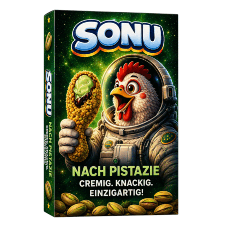 SONU Crunch Crispy Chicken Pistachio 60g – Ciocolata Crocanta in Forma de copanel de Pui cu fistic, Dulciuri Virale TikTok