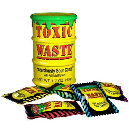 Toxic Waste Yellow Drum Extreme Sour Candy – Bomboane foarte acre, 42 g