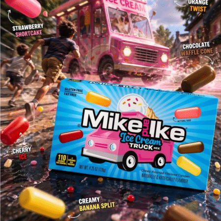 Mike & Ike Ice Cream Truck, 120 g – Bomboane gumate, arome inspirate din inghetata
