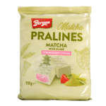 Bergen Pralines Matcha Strawberry Cream, 110 g – Praline cu crema de capsuni si matcha