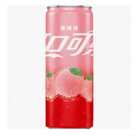 Coca‑Cola Peach – Bautura Racoritoare Carbogazoasa cu Aroma de Piersica, 330 ml (China)