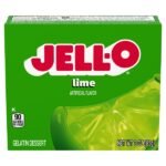 Jell-O Gelatin Lime – Pudră pentru desert cu aromă de lime, 85 g (8 porții)