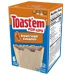 Toast'em Pop-Ups Brown Sugar Cinnamon – Biscuiți glazurați cu umplutură de zahăr brun și scorțișoară, 288 g (6 biscuiți)